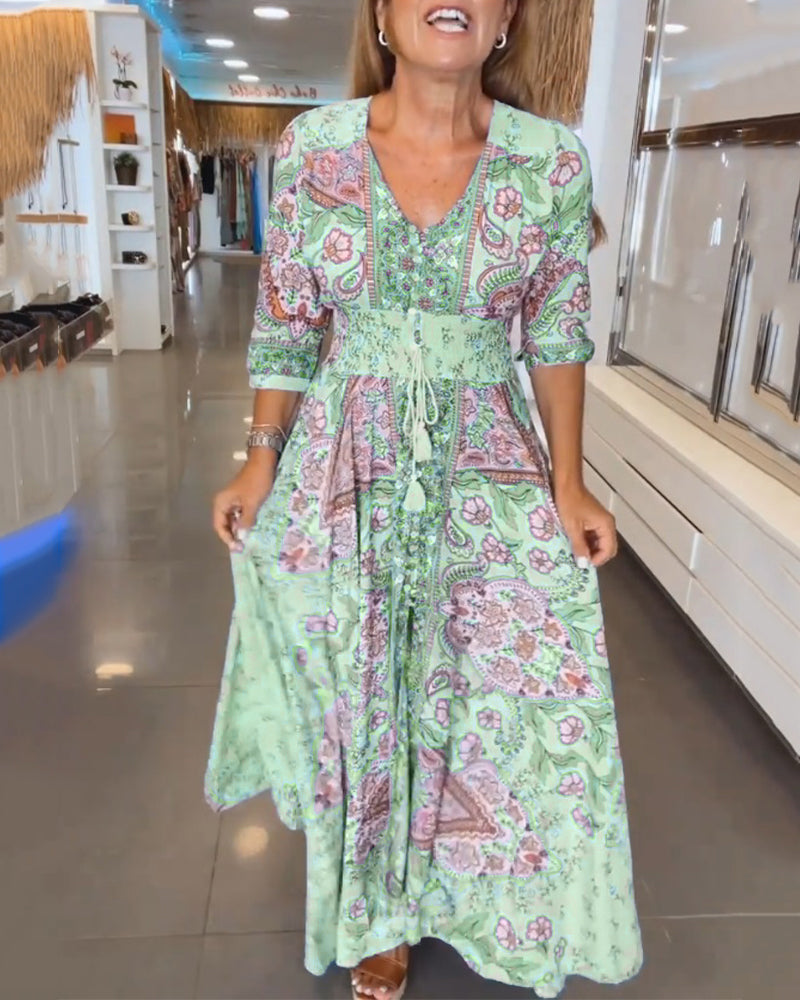 Emma | Cozy V-neck Festive Dress