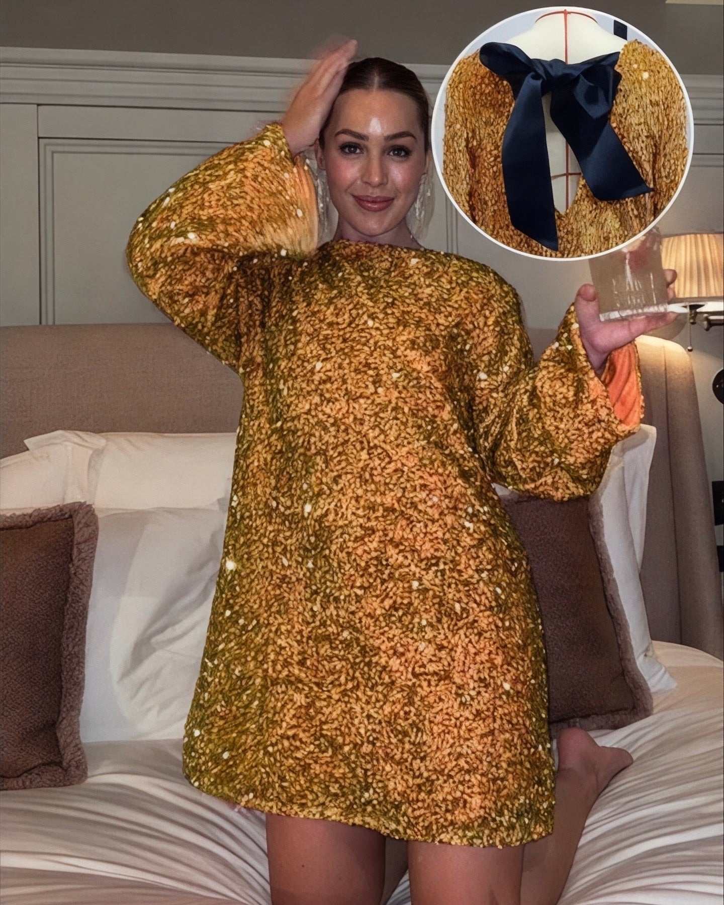 Lila | Chic Sparkle Dress with Bow