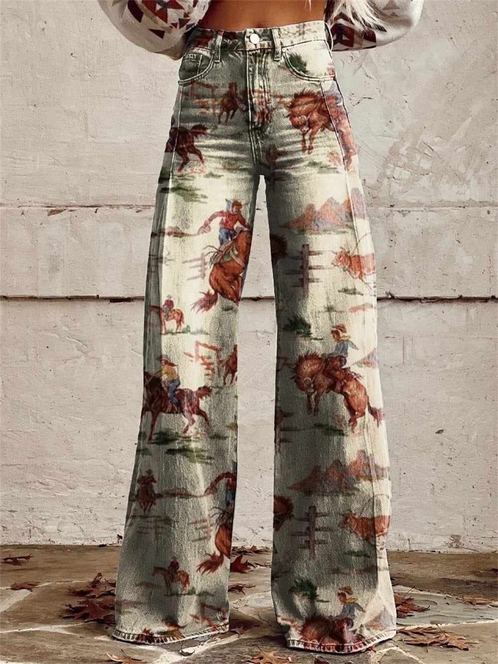 Penelope | Retro Style Wide Leg Trousers