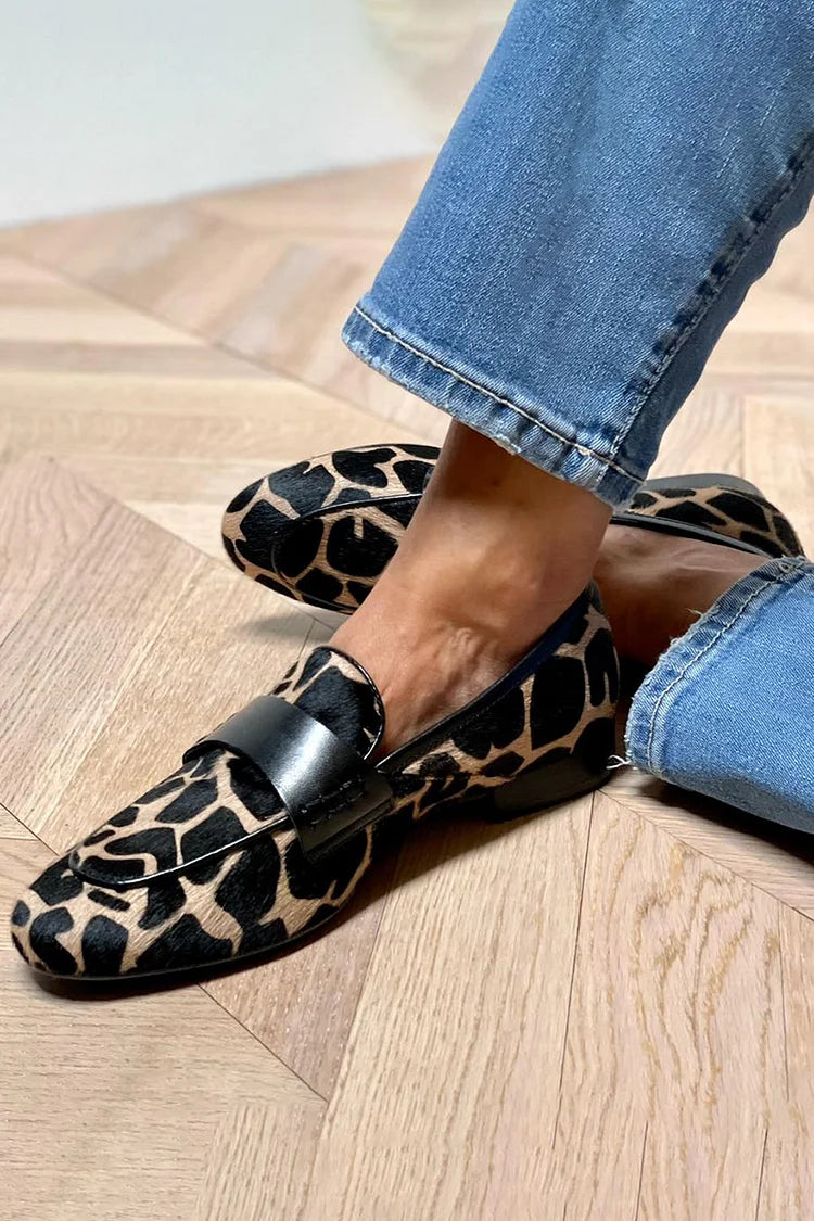 Ainsley | Animal Print Loafer with Elegant Detail