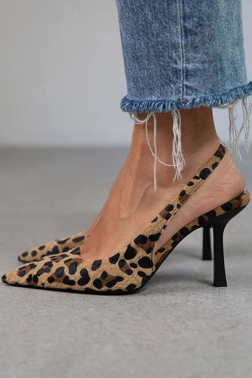 Savannah | Leopard Print Slingback Heels