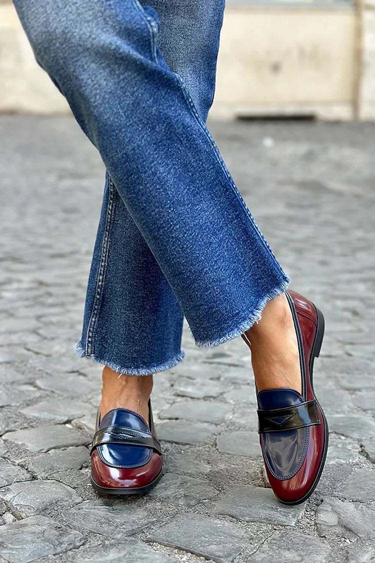 Monroe | Shiny Tricolore Loafer