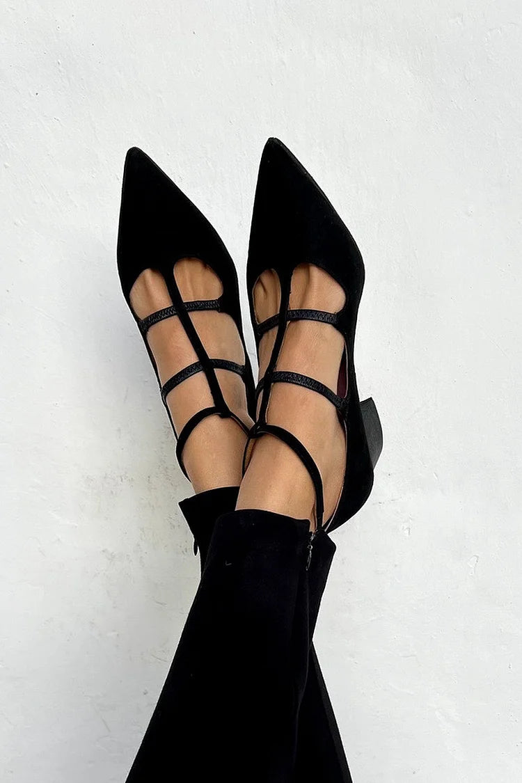 Quinn | Strappy Pointed Flats