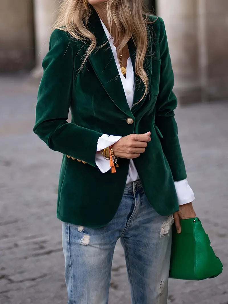 Olivia | Chic Velvet Blazer