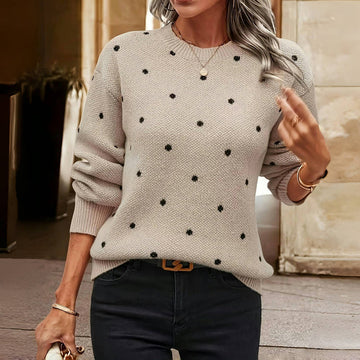 Lilah | Polka Dot Knit Sweater