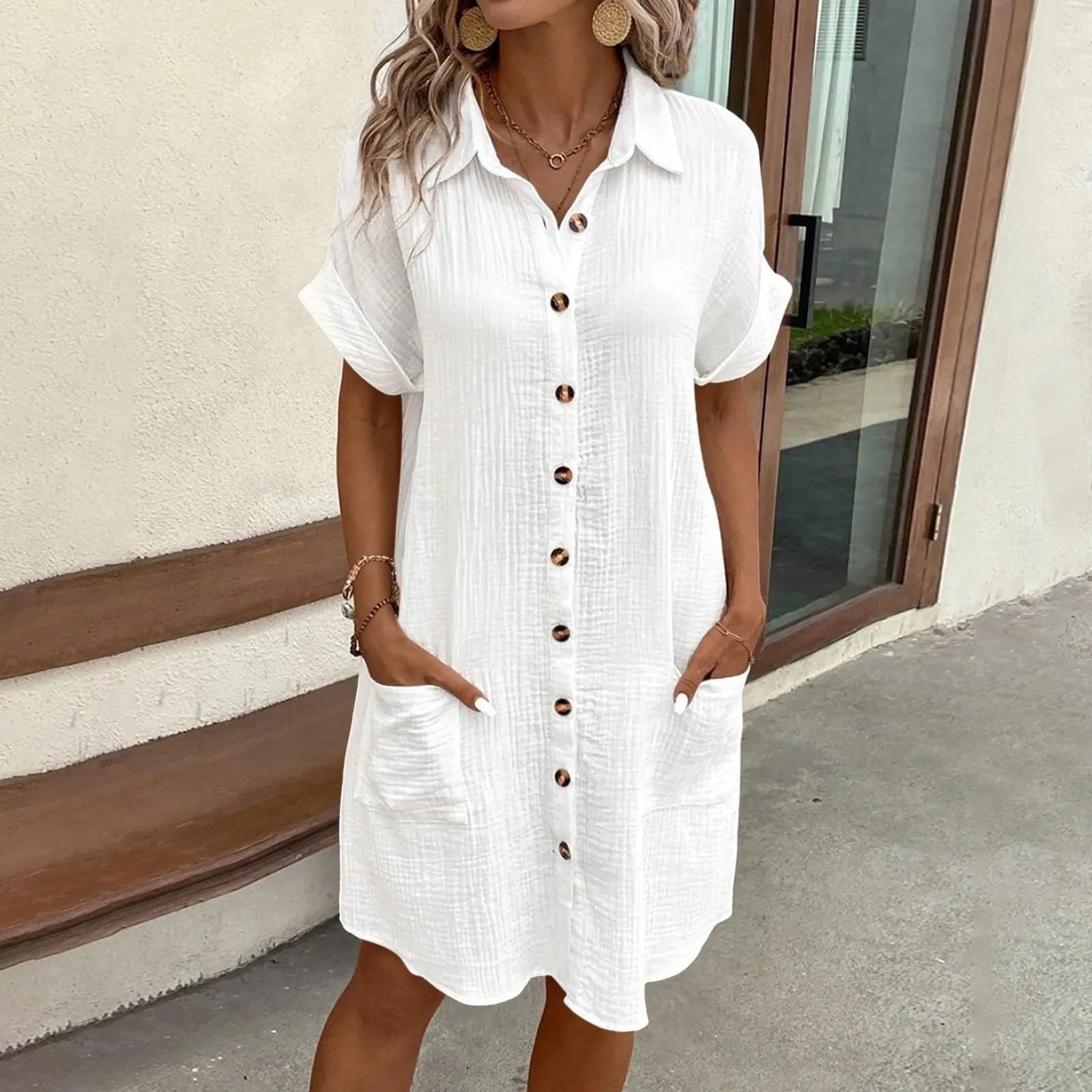 Riley | Chic Button-Up Summer Dress