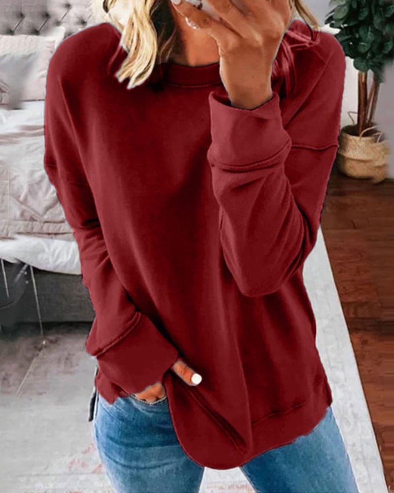 Elizabeth | Effortless Style with Solid Color Sweater