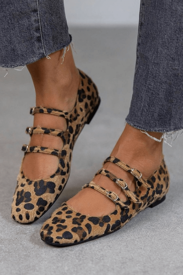 Savannah | Leopard Buckle Flats