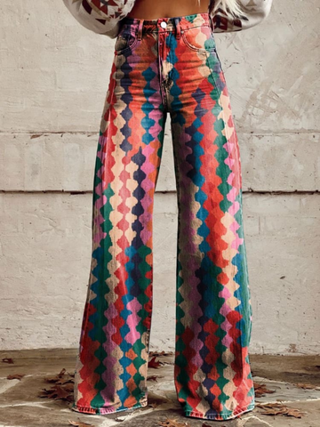 Sophie | Retro Cozy Wide Leg Trousers