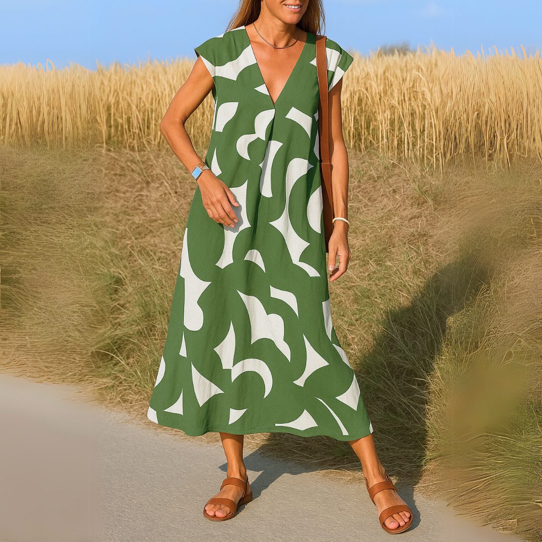 Tanya | Flowing Dress with V-Neck