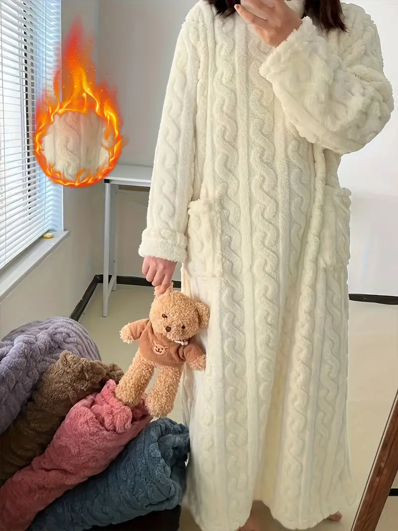 Abigail | Cozy Jacquard Fleece Winter Dress