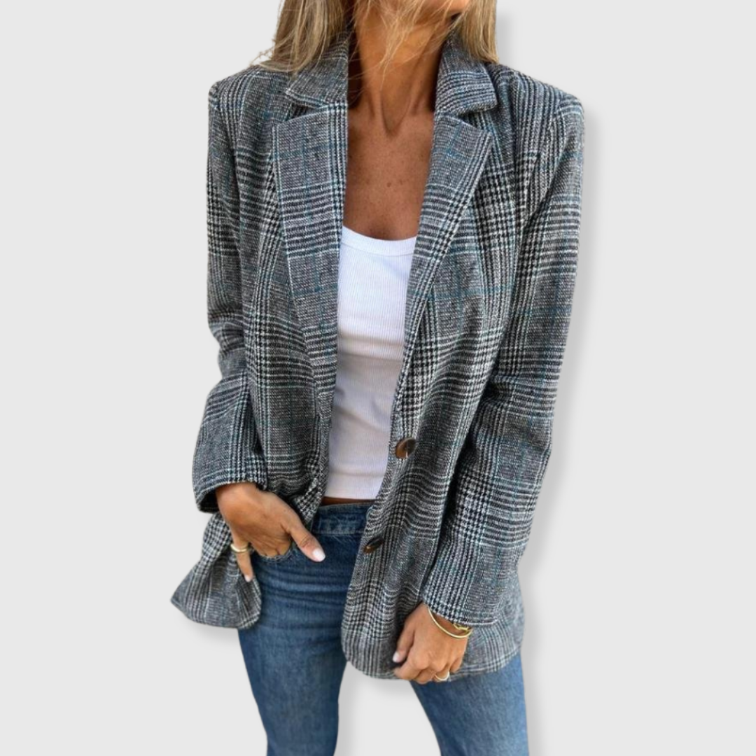 Brenda | Elegant Blazer with Check Pattern