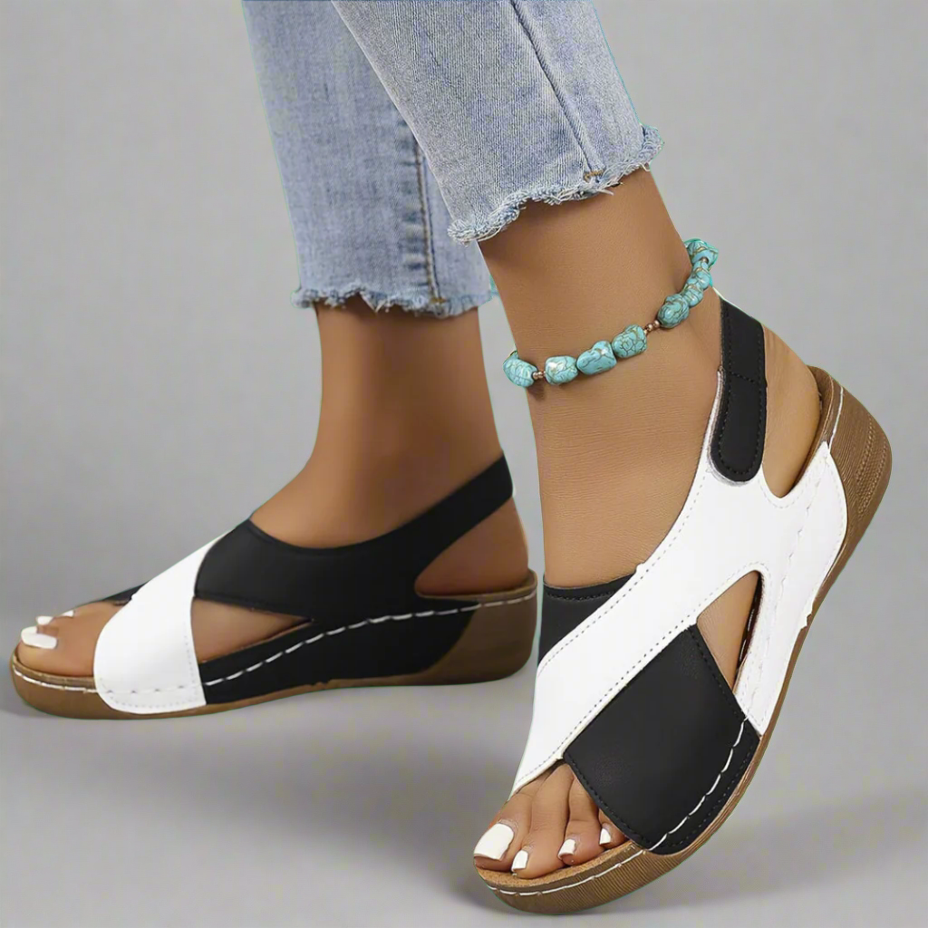 Sloane | Colorblock Slingback Sandals