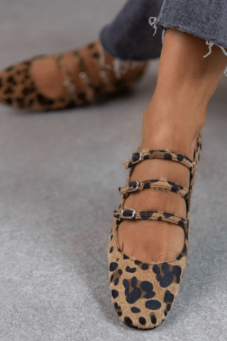Savannah | Leopard Buckle Flats