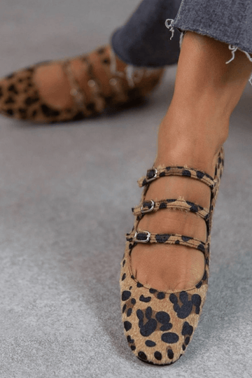 Savannah | Leopard Buckle Flats