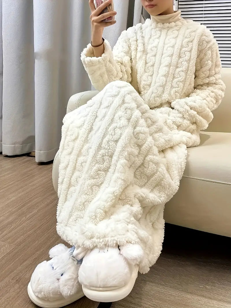 Abigail | Cozy Jacquard Fleece Winter Dress