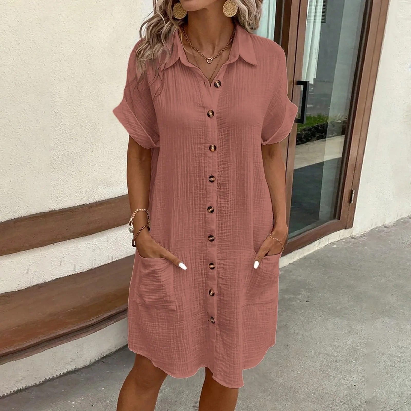 Riley | Chic Button-Up Summer Dress
