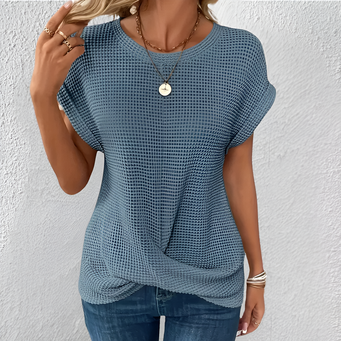Luna | Flattering Tummy-Control Waffle-Knit Top