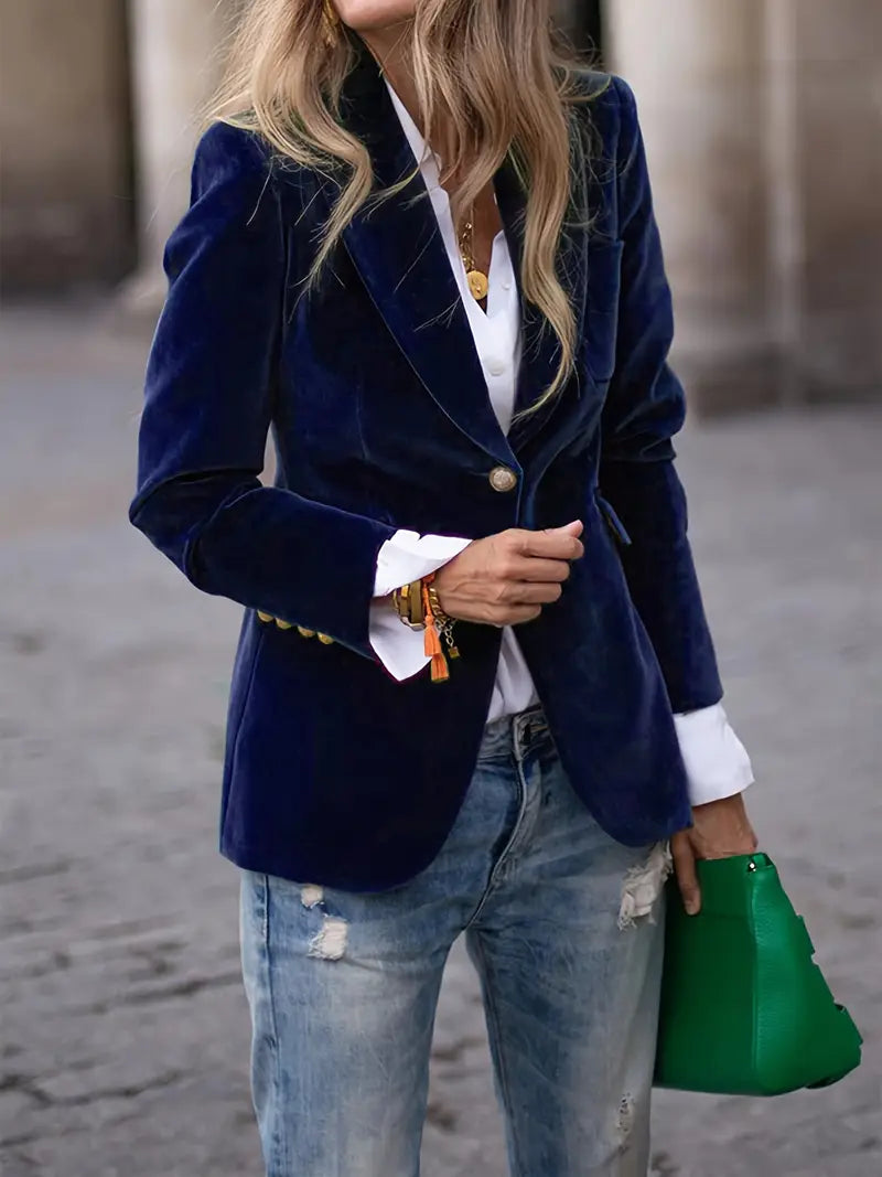 Olivia | Chic Velvet Blazer