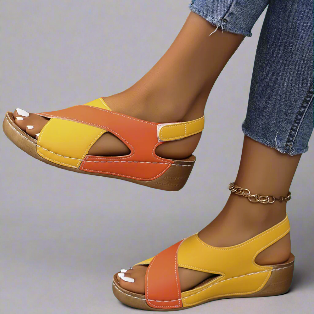 Sloane | Colorblock Slingback Sandals