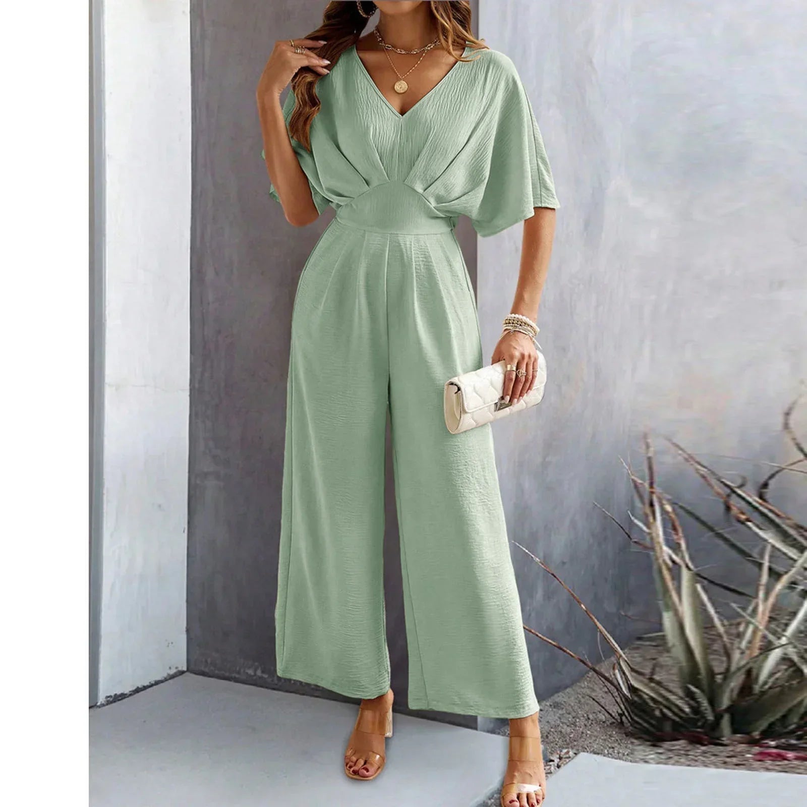 Olivia | Chic V-Neck Jumpsuit