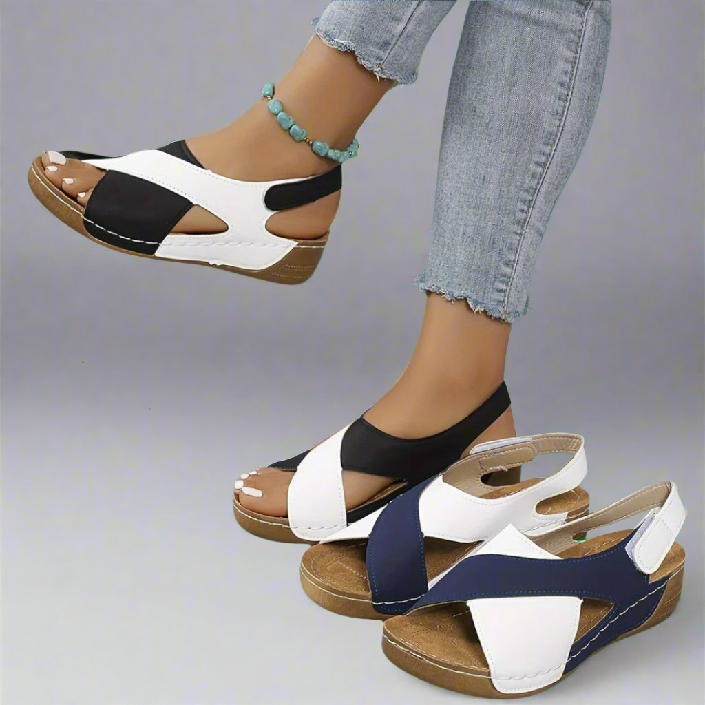 Sloane | Colorblock Slingback Sandals