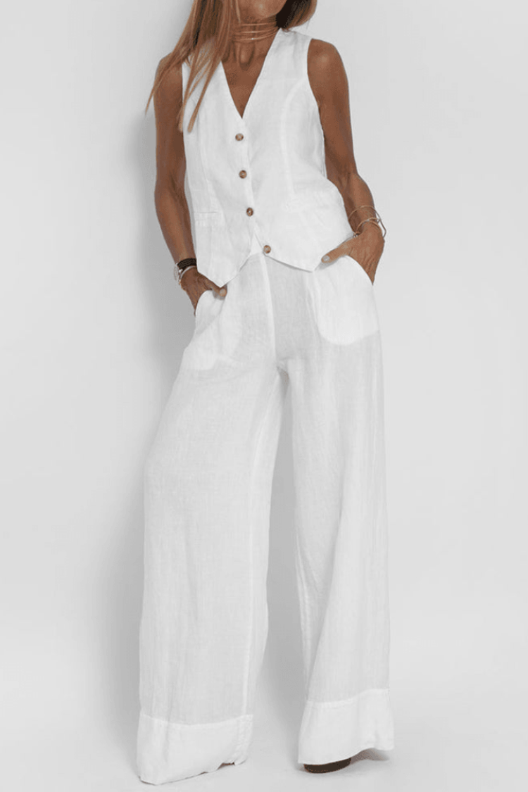 Martina | Tailored Linen Blend Set