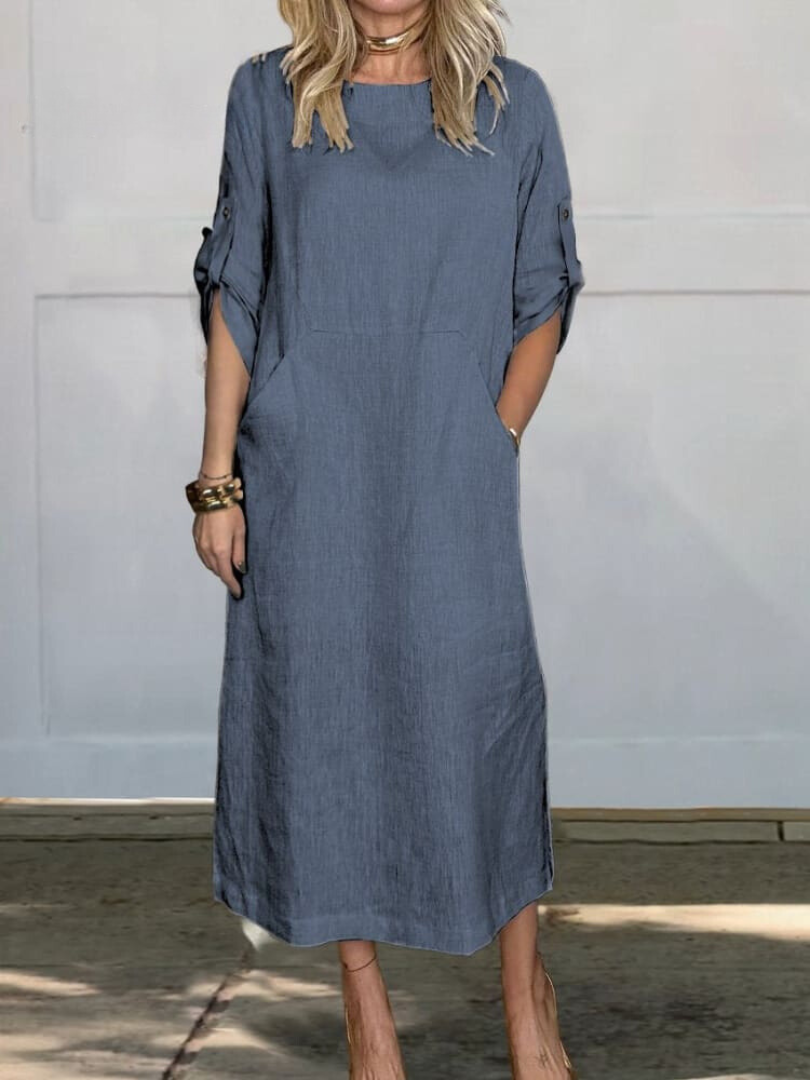 Sophia | Stylish Linen Dress with Pockets