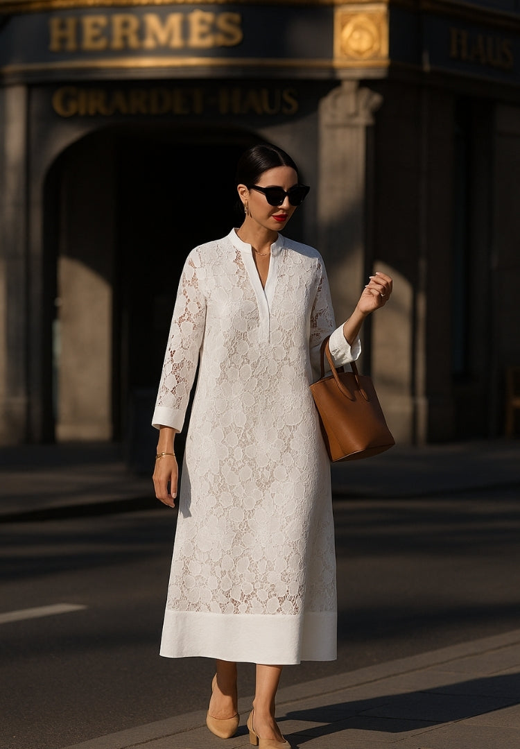 Amber | Graceful White Lace Dress for All Occasions