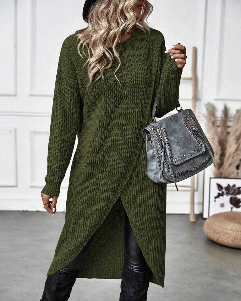 Addison | Cozy Asymmetrical Sweater Dress