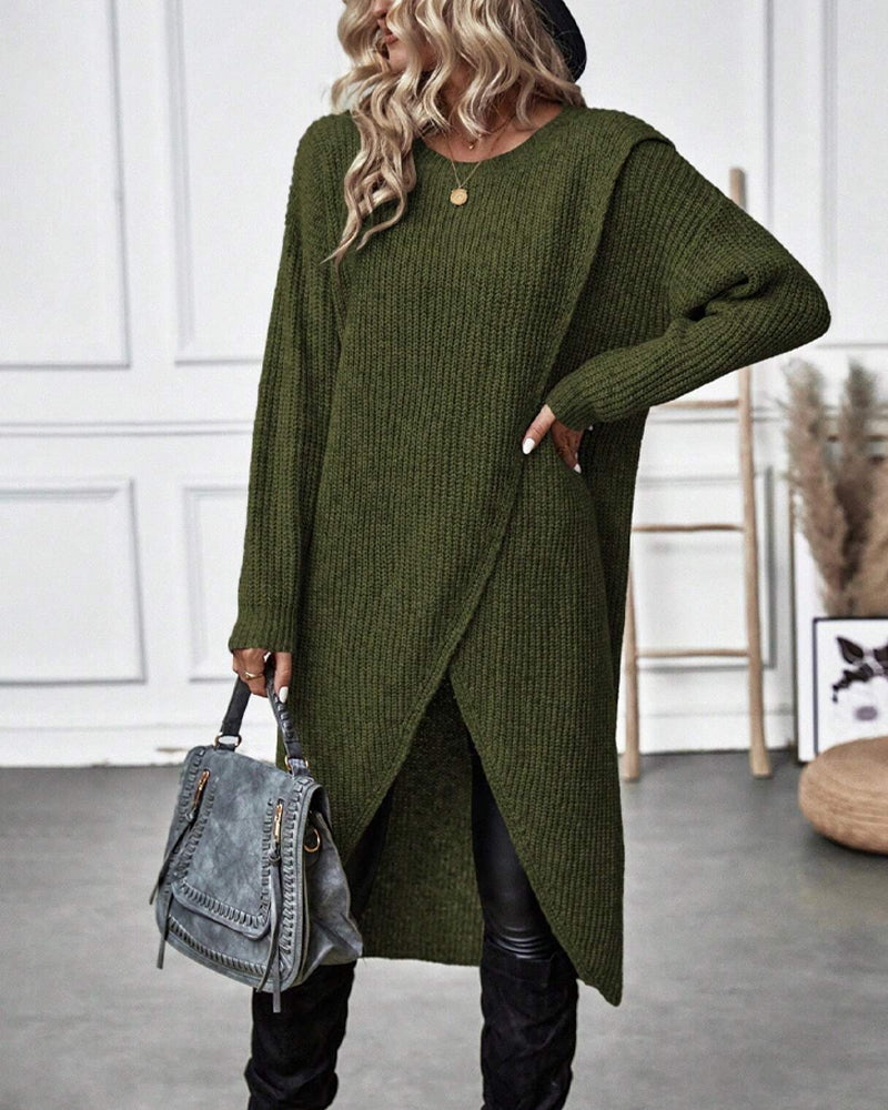 Addison | Cozy Asymmetrical Sweater Dress