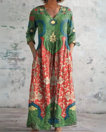 Elowen | Vintage Floral Maxi Dress