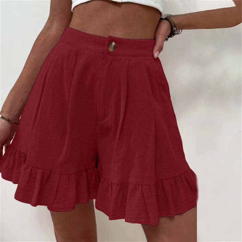 Kissha | Ruffled Hem Flow Shorts