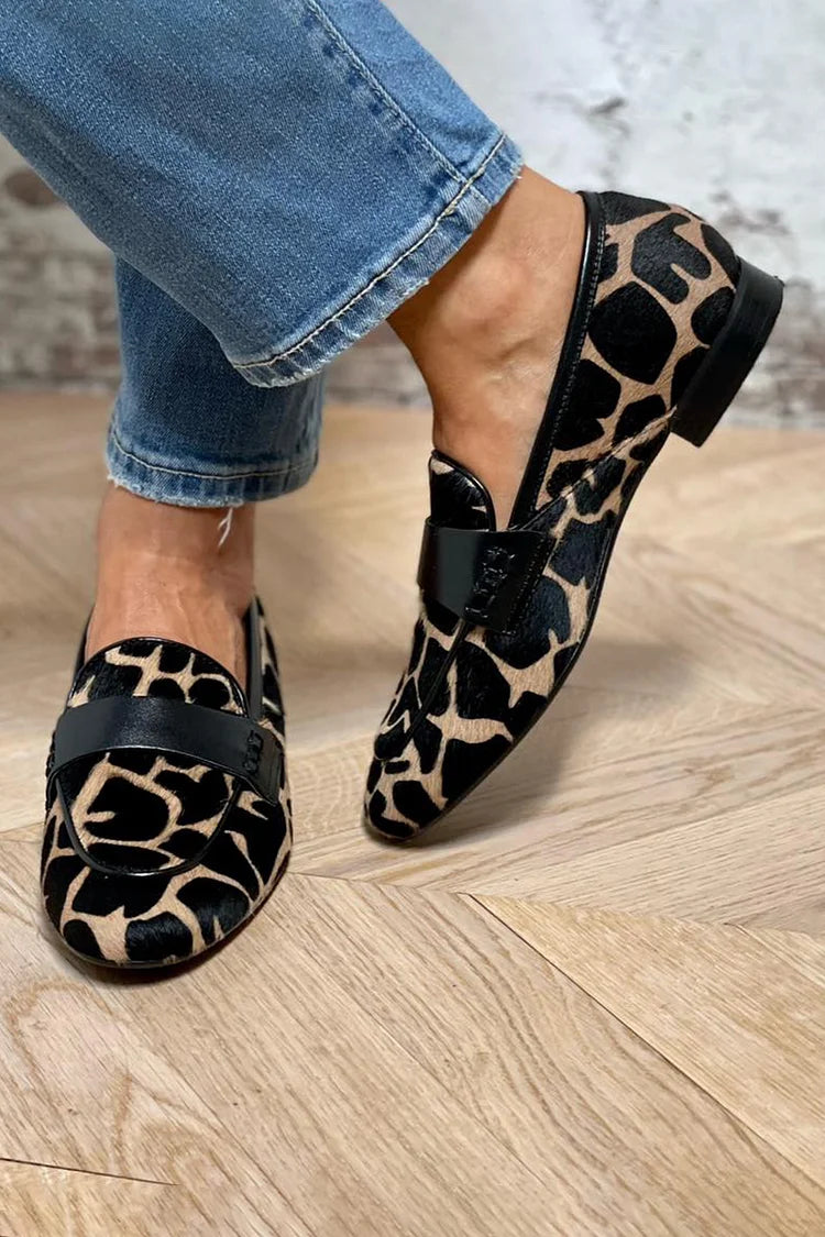 Ainsley | Animal Print Loafer with Elegant Detail