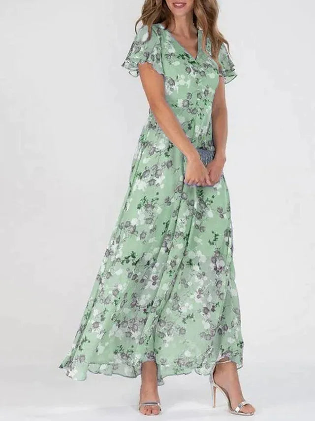 Flora | Glamorous Tummy-Covering Maxi Dress