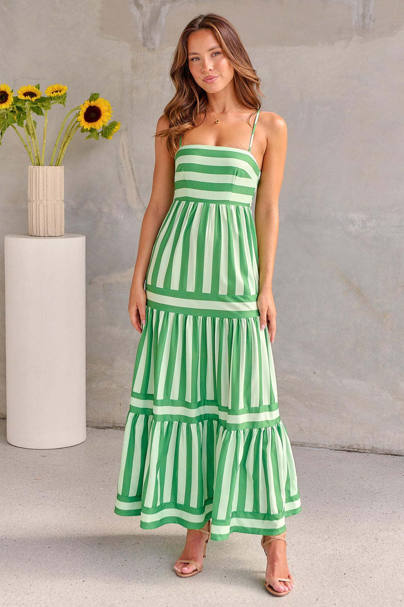 Emma | Chic Striped Summer Maxi Dress