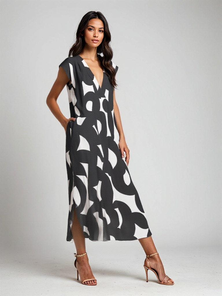 Tanya | Flowing Dress with V-Neck