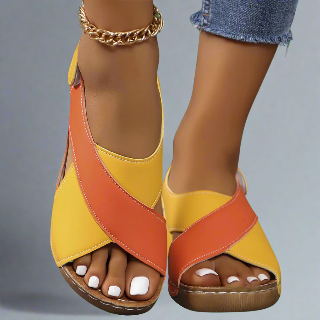 Sloane | Colorblock Slingback Sandals