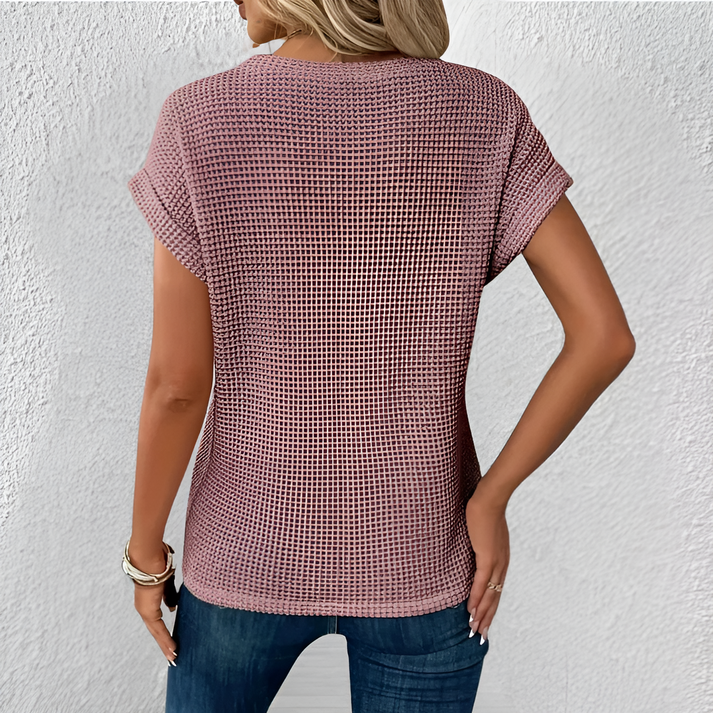 Luna | Flattering Tummy-Control Waffle-Knit Top