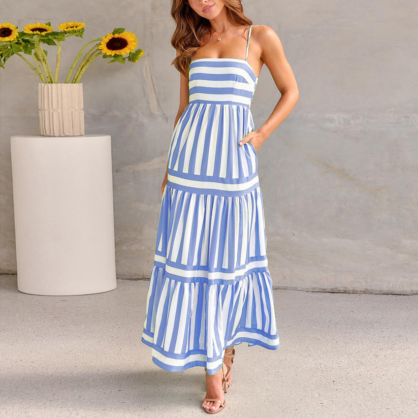 Emma | Chic Striped Summer Maxi Dress