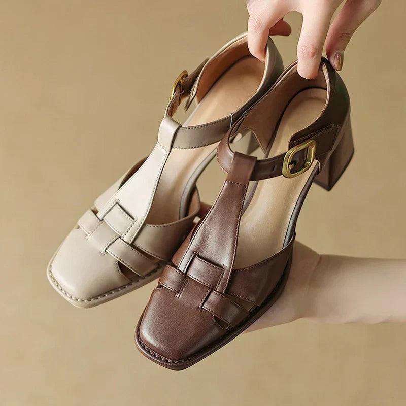 Solenza | Michela Square Toe Sandals