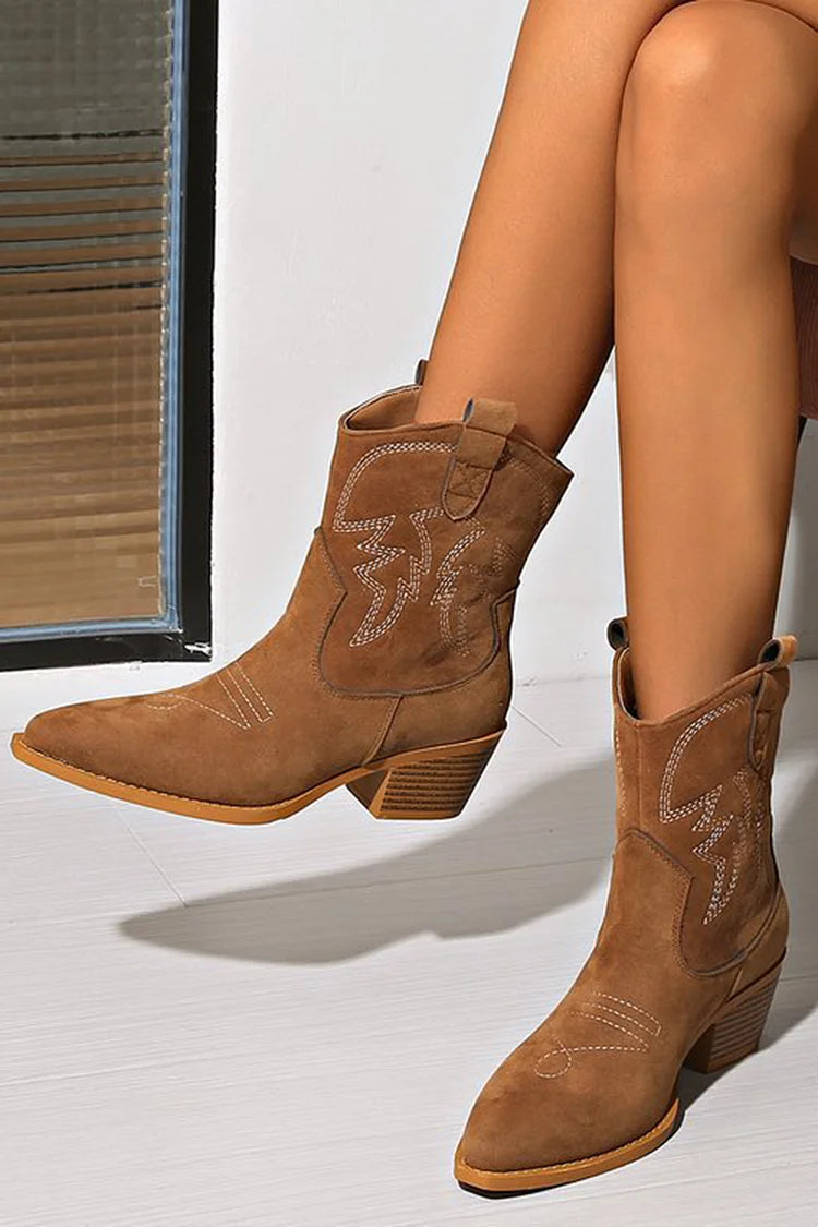 POINTED WESTERN ANKLE BOOT |