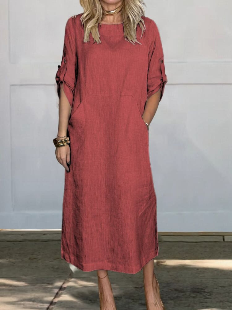Sophia | Stylish Linen Dress with Pockets