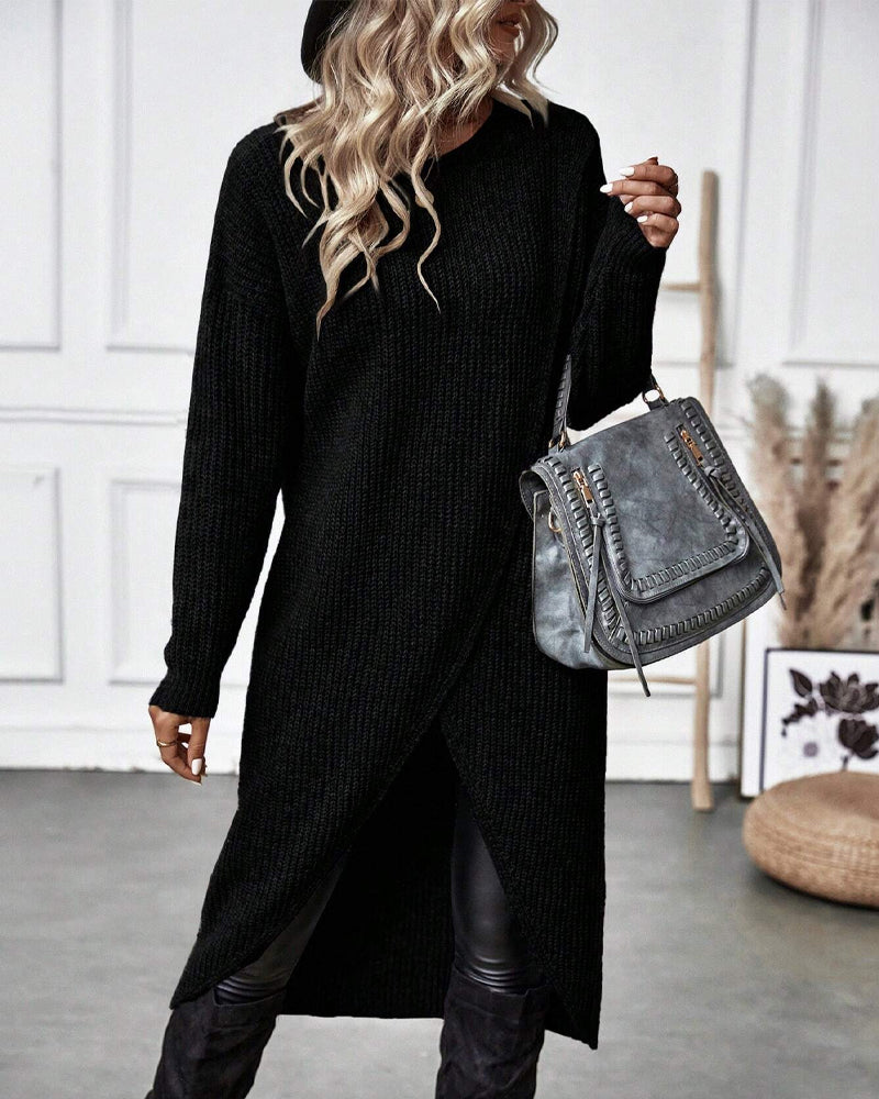 Addison | Cozy Asymmetrical Sweater Dress