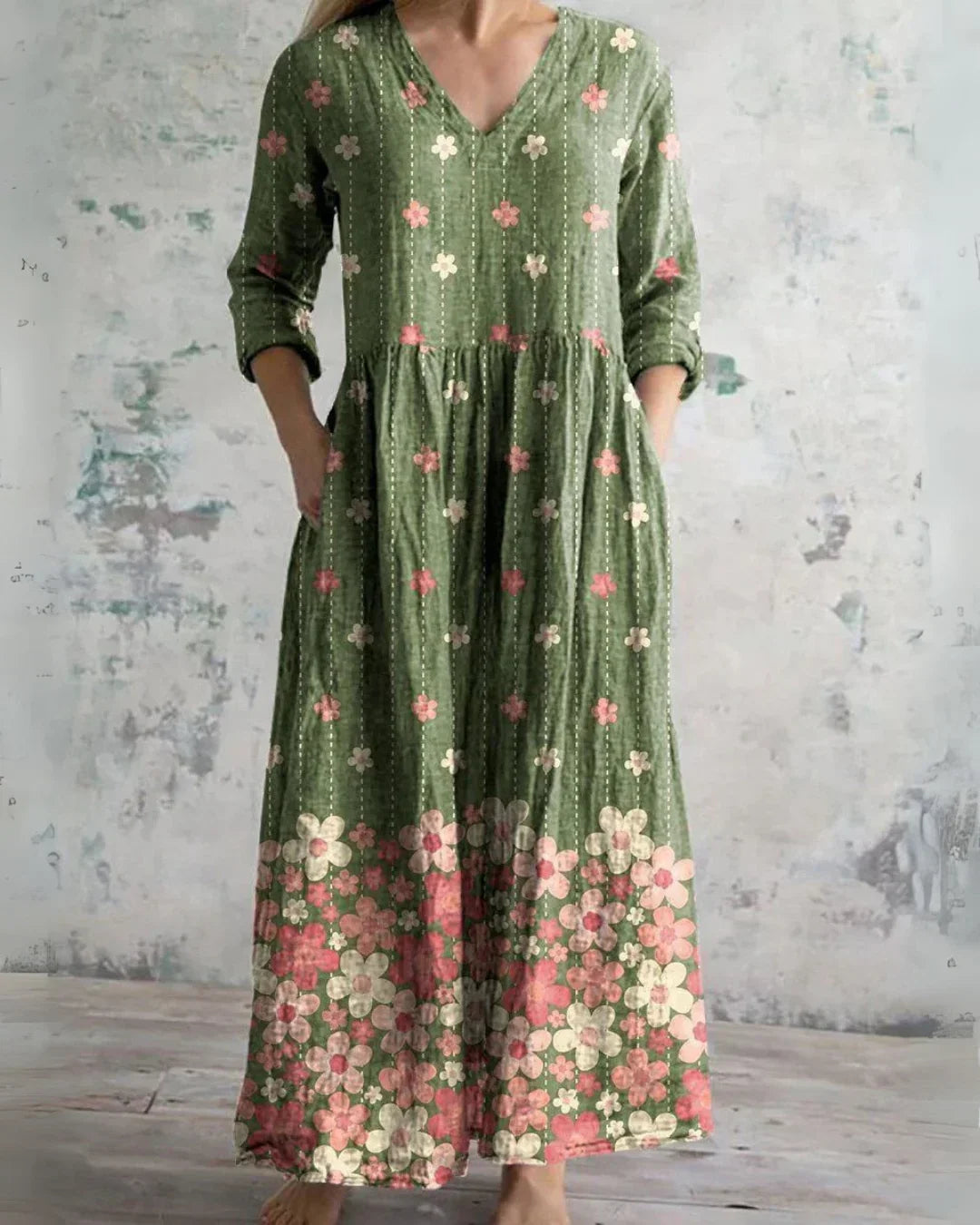 Elowen | Vintage Floral Maxi Dress