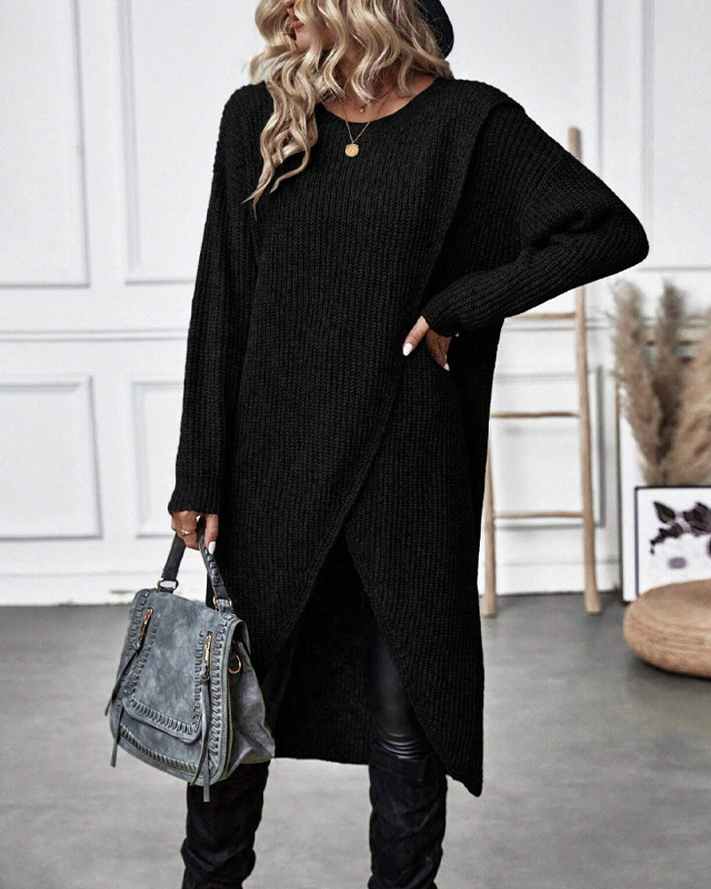 Addison | Cozy Asymmetrical Sweater Dress
