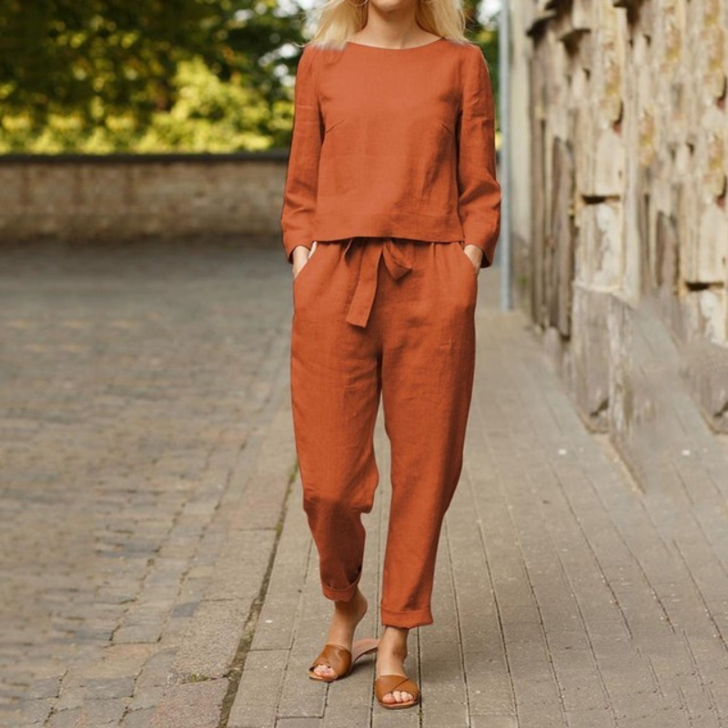Valentina | Cozy Summer Set with tummy covering blouse