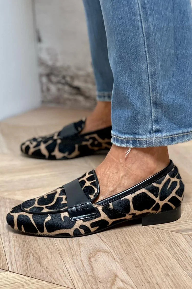 Ainsley | Animal Print Loafer with Elegant Detail