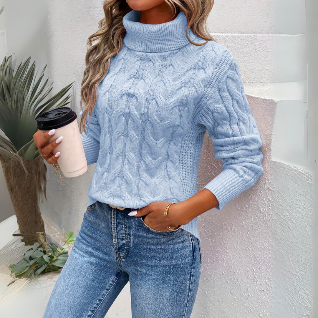 Emma | Fashionable Knit High Collar Sweater