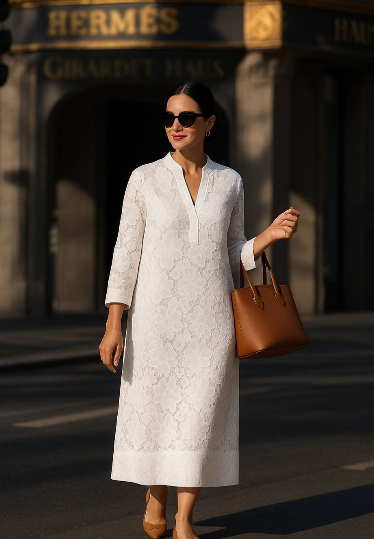 Amber | Graceful White Lace Dress for All Occasions